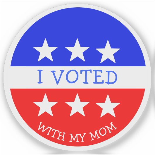 投票パーソナライズされた済 シール (正面)