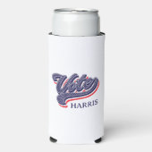 投票パーソナライズされた選挙の星とストライプ スリム缶クーラー (Seltzer正面)