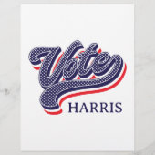 投票パーソナライズされた選挙の星とストライプ チラシ (裏面)