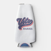 投票パーソナライズされた選挙の星とストライプ ボトルクーラー (正面)