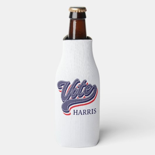 投票パーソナライズされた選挙の星とストライプ ボトルクーラー (ボトル正面)