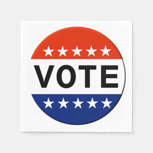投票パーティーナプキン スタンダードカクテルナプキン (正面)
