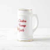 投票ヒラリー・クリントン切り抜きピザおもしろい・ビアマグ ビールジョッキ (正面右)