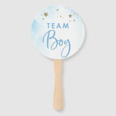 投票ファンの輝きを示すジェンダー ハンドファン (裏面)