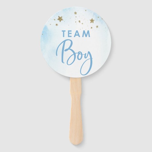 投票ファンの輝きを示すジェンダー ハンドファン (裏面)