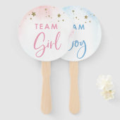 投票ファンの輝きを示すジェンダー ハンドファン (正面&裏面)