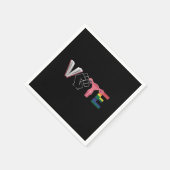 投票フェミニスト女性の権利が禁止された本LGBTQ スタンダードカクテルナプキン (角)