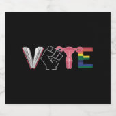 投票フェミニスト女性の権利が禁止された本LGBTQ ビールラベル (シングルラベル)