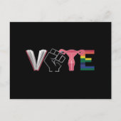 投票フェミニスト女性の権利が禁止された本LGBTQ ポストカード (正面)