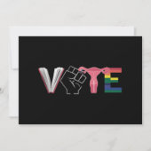 投票フェミニスト女性の権利が禁止された本LGBTQ 招待状 (正面)