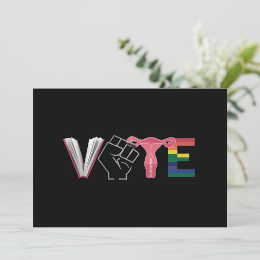 投票フェミニスト女性の権利が禁止された本LGBTQ 招待状 (スタンド正面)