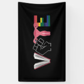 投票フェミニスト女性の権利が禁止された本LGBTQ 横断幕 (縦)