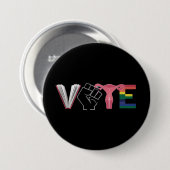 投票フェミニスト女性の権利が禁止された本LGBTQ 缶バッジ (正面&裏面)