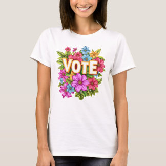 投票フローラ黄色Tシャツ Tシャツ