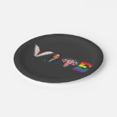 投票ブック子宮LGBT Kamala Harris Walz選挙 ペーパープレート (アングル)