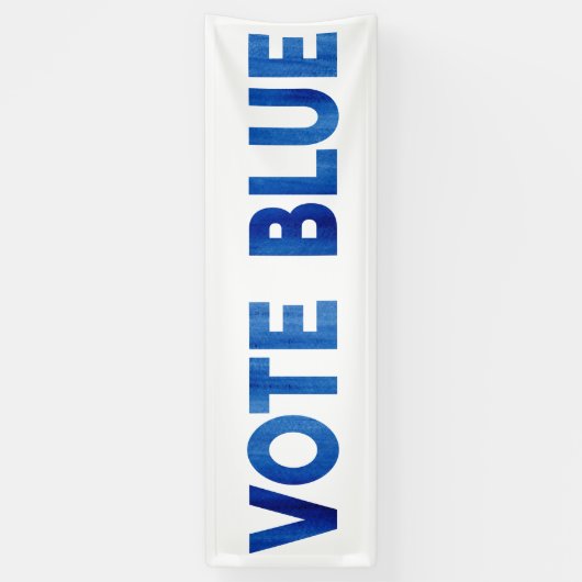 投票ブルーはっきりしたウォーター色文字政治的 横断幕 (縦)