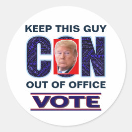 投票ブルーレジスト2024ラウンド大統領のステッカー ラウンドシール