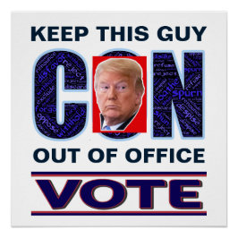 投票ブルーレジスト2024光沢大統領の紙 ポスター