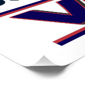 投票ブルーレジスト2024光沢大統領の紙 ポスター (コーナー)