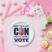 投票ブルーレジスト2024大統領の紙プレート ペーパープレート (パーティー)