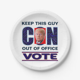 投票ブルーレジスト2024大統領の紙プレート ペーパープレート