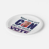 投票ブルーレジスト2024大統領の紙プレート ペーパープレート (アングル)