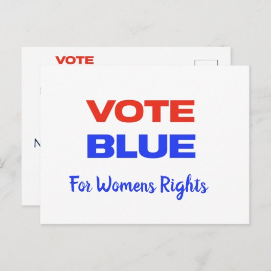 投票ブルー投票アメリカ民主党の有権者 ポストカード (正面/裏面)