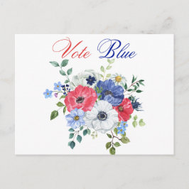 投票ブルー投票アメリカ民主党の有権者 ポストカード