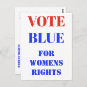 投票ブルー投票アメリカ民主政治レッドブルー ポストカード (正面/裏面)