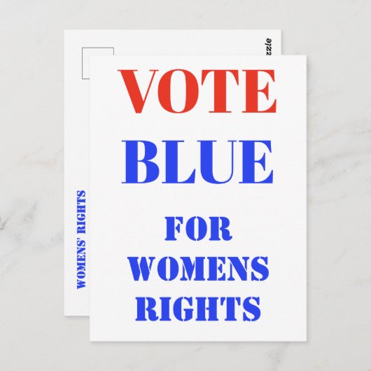 投票ブルー投票アメリカ民主政治レッドブルー ポストカード (正面/裏面)