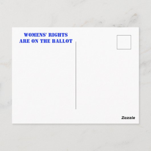 投票ブルー投票アメリカ民主政治レッドブルー ポストカード (裏面)