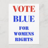 投票ブルー投票アメリカ民主政治レッドブルー ポストカード (正面)