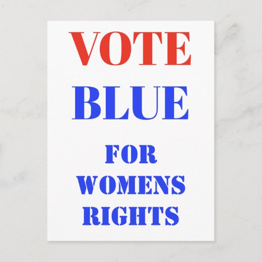 投票ブルー投票アメリカ民主政治レッドブルー ポストカード (正面)