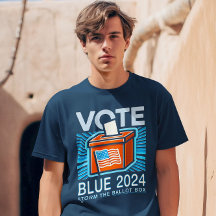 投票ブルー2024投票箱の米国大統領の選挙