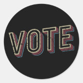 投票プロ大統領選挙フェミニスト ラウンドシール (正面)