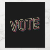 投票プロ大統領選挙フェミニスト ワインラベル (シングルラベル)