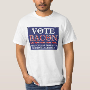 投票ベーコン。 容易に政治より人気がある Tシャツ