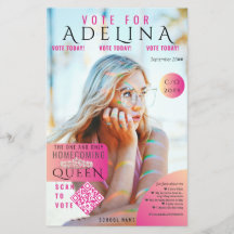 投票ホームカミングクイーンピンクマガジンスタイルHOCO