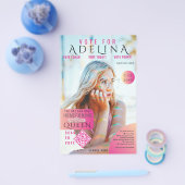 投票ホームカミングクイーンピンクマガジンスタイルHOCO チラシ (シングル)