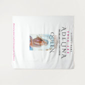 投票ホームカミングクイーンピンクHOCOフォトバックグラウンド タペストリー (正面(横))