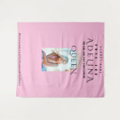 投票ホームカミングクイーンピンクHOCOフォトバックグラウンド タペストリー (正面(横))