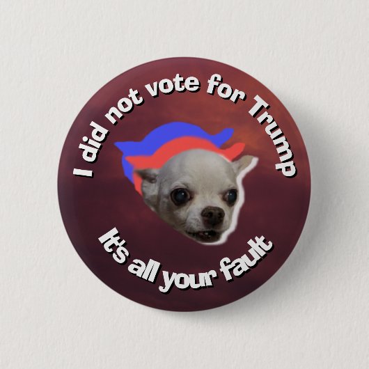 投票ボタンホワイト文字 缶バッジ (正面)