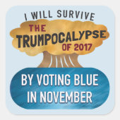 投票ボタン スクエアシール (正面)