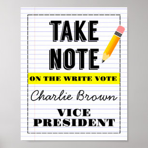 投票ポスタースクール教室Take Note vote ポスター