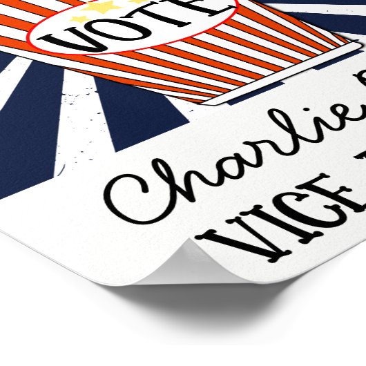 投票ポスター学校教室ポップコーン投票 ポスター (角)