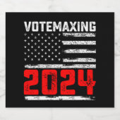 投票マキシング2024トランプ大統領の選挙 ビールラベル (シングルラベル)