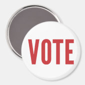 投票マグネット – 赤 マグネット (正面/裏面)