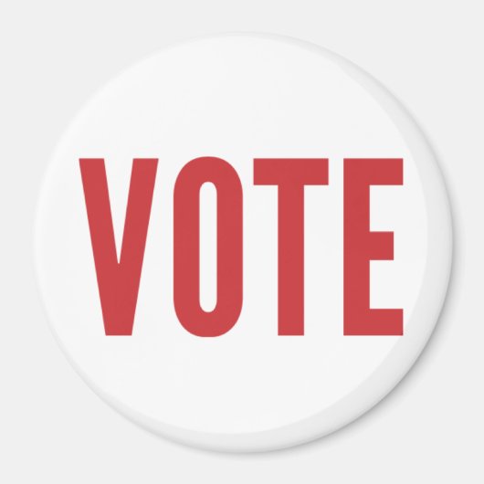 投票マグネット – 赤 マグネット (正面)
