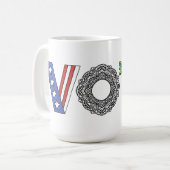 投票マグ コーヒーマグカップ (正面左)