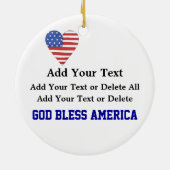 投票ミット – 愛国的なワシ セラミックオーナメント (裏面)